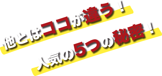 人気の5つの秘密！ 