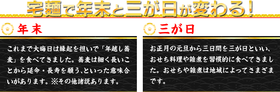 宅麺でお正月が変わる!